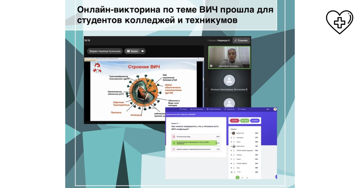 Онлайн-викторина по теме ВИЧ прошла для студентов колледжей и техникумов. Онлайн-викторина по теме ВИЧ прошла для студентов колледжей и техникумов.