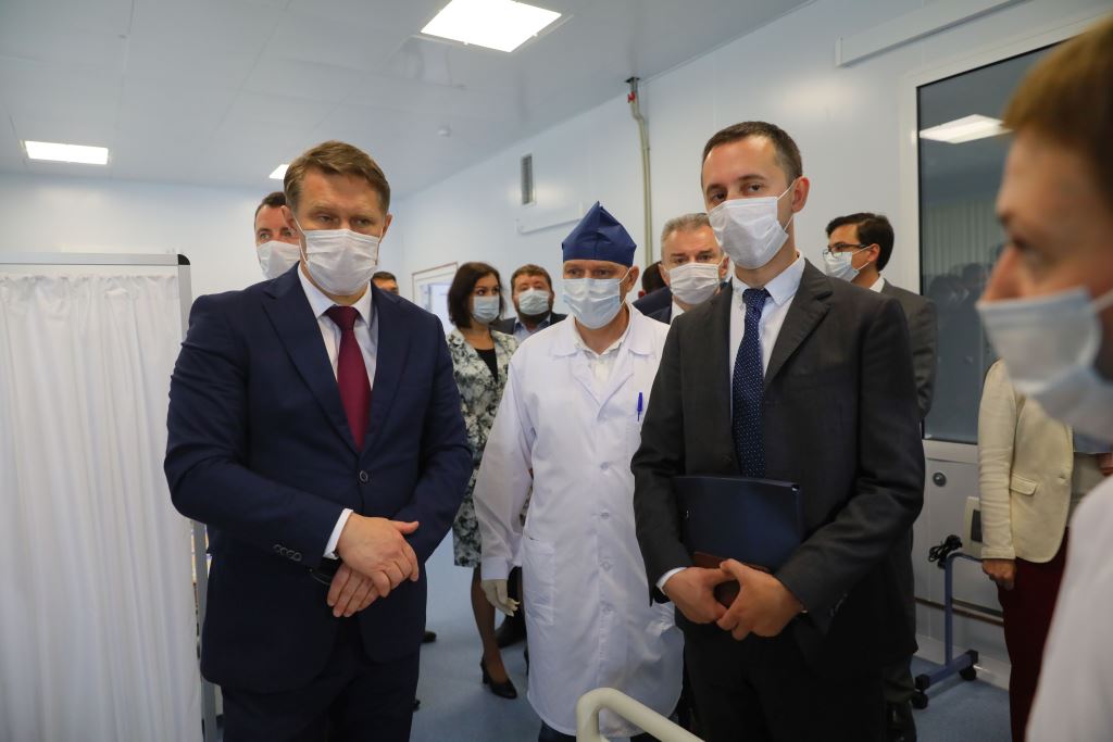 Михаил Мурашко и Глеб Никитин осмотрели новый инфекционный корпус 23 инфекционной больницы Михаил Мурашко и Глеб Никитин осмотрели новый инфекционный корпус 23 инфекционной больницы